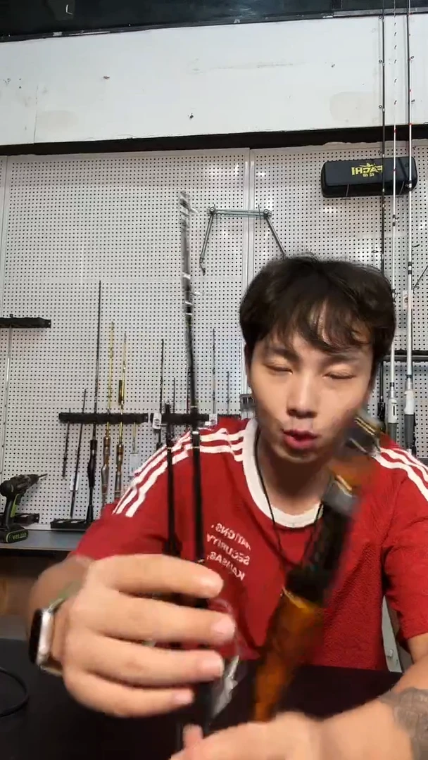 名将红木筏竿一杆双节