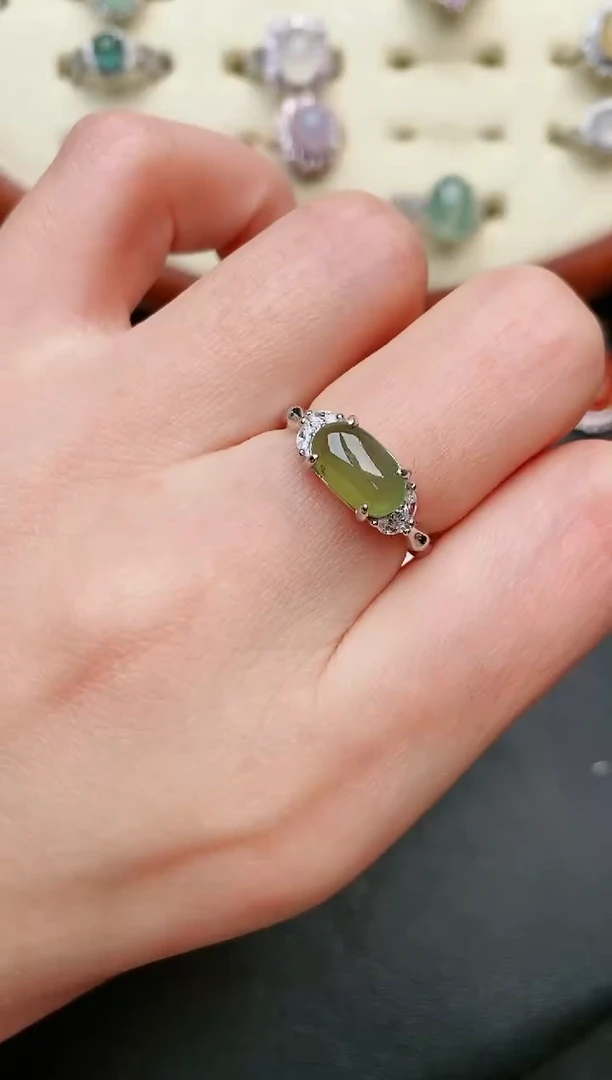 【闪购商品】翡翠戒指银S925镶嵌....