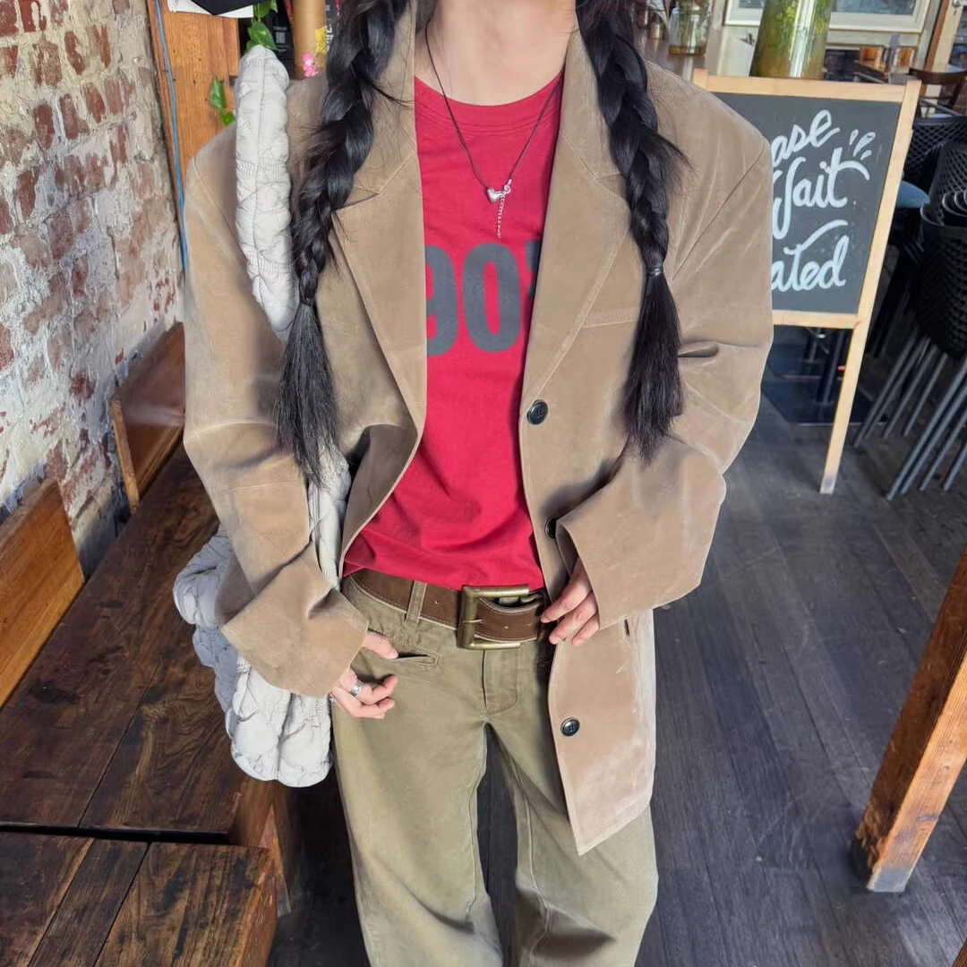 IN.CHOOSE U 笑笑家复古简约字母T短袖T恤 82037