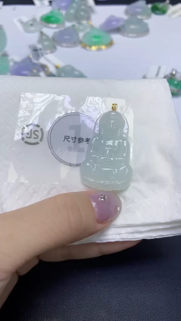 颈饰未镶嵌翡翠天然缅甸翡翠A货百元以上9元证书费自理