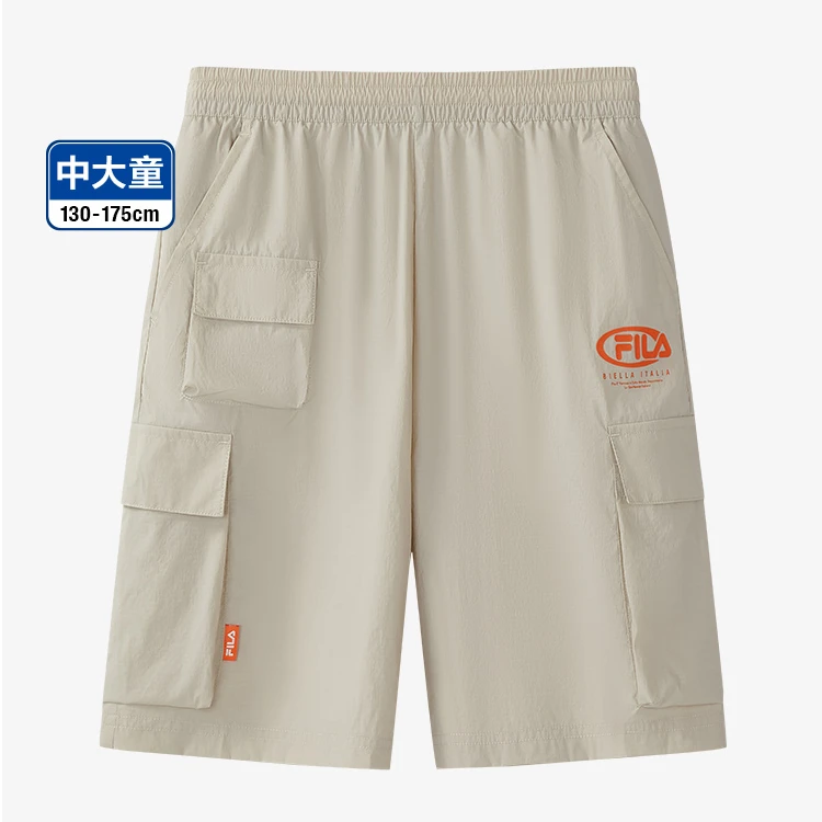 FILA斐乐儿童童装短裤2025年夏季男中大童休闲五分裤K12B521806