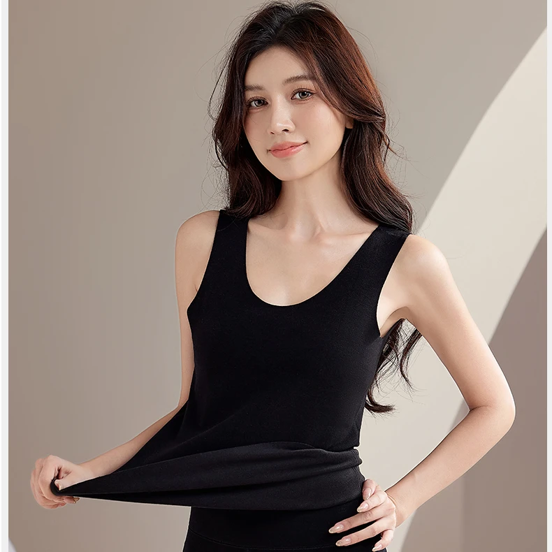 露迪尚品P247001-002情侣男女秋冬随心裁无痕保暖修身打底背心