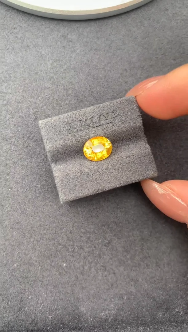 裸石彩色蓝宝石2ct黄蓝宝  定制  FH
