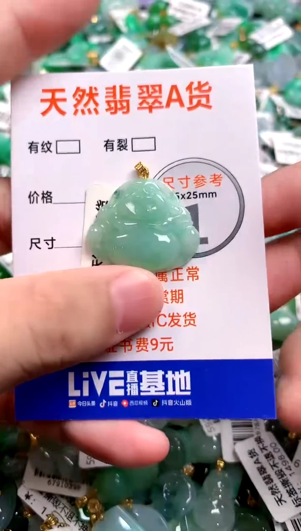 颈饰18K金镶嵌翡翠0801935567