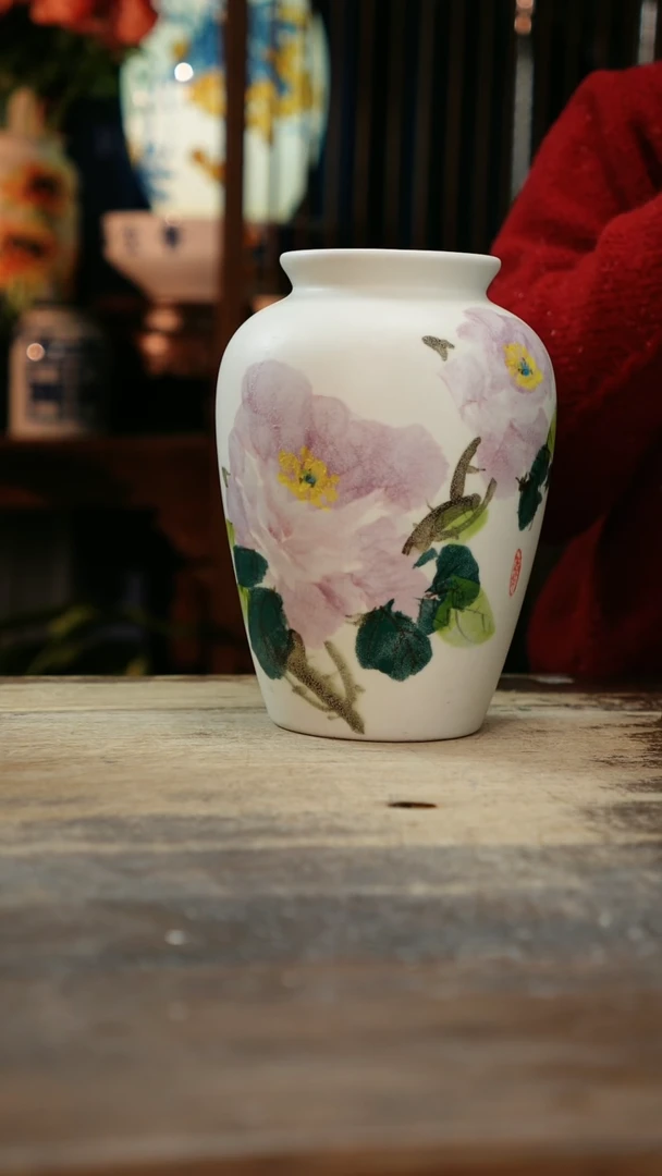 【闪购商品】瓷片景德镇纯手工釉下彩精品花瓶