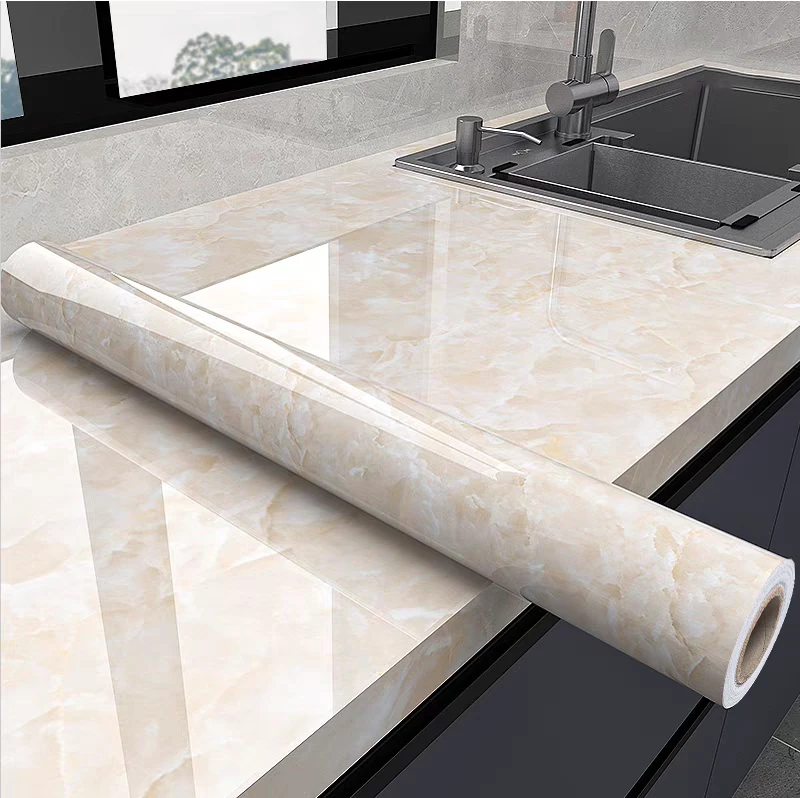 厨房翻新专用自粘贴纸PVC加厚防油防水防潮墙壁纸铝箔耐磨耐高温