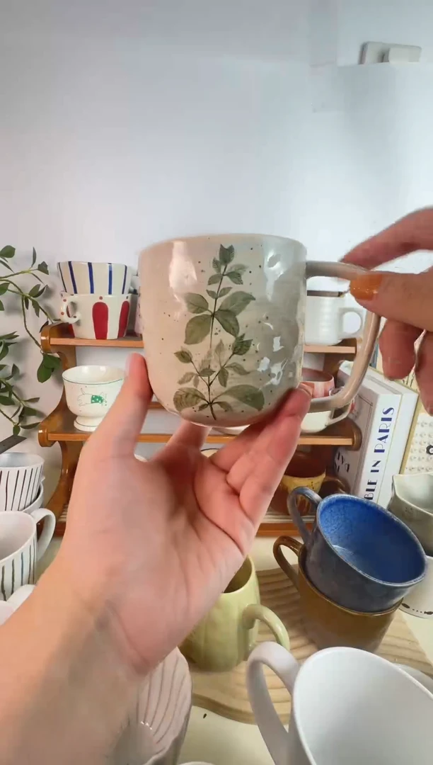 陶瓷无盖款云苏绿叶