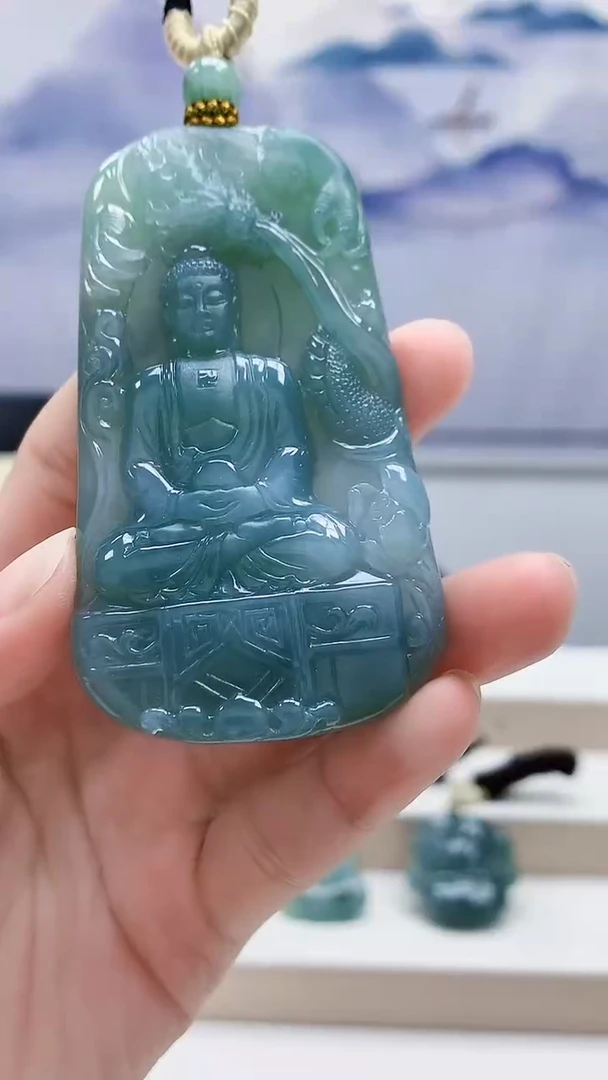 未镶嵌定制翡翠5028lr-毛货挂件66