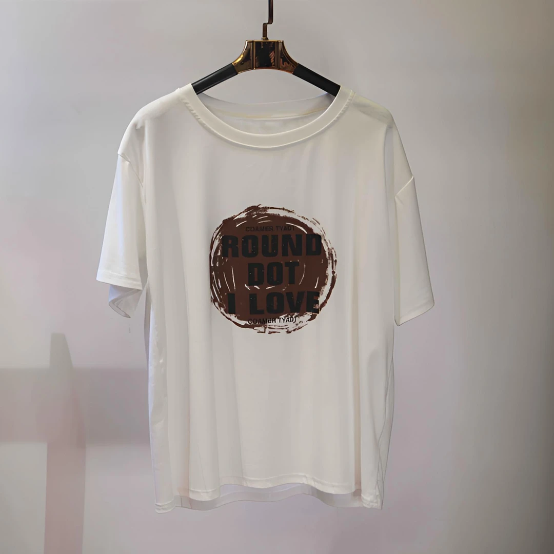 【白色】T恤集合女士夏季新款半袖圆领上衣大码休闲百搭宽松