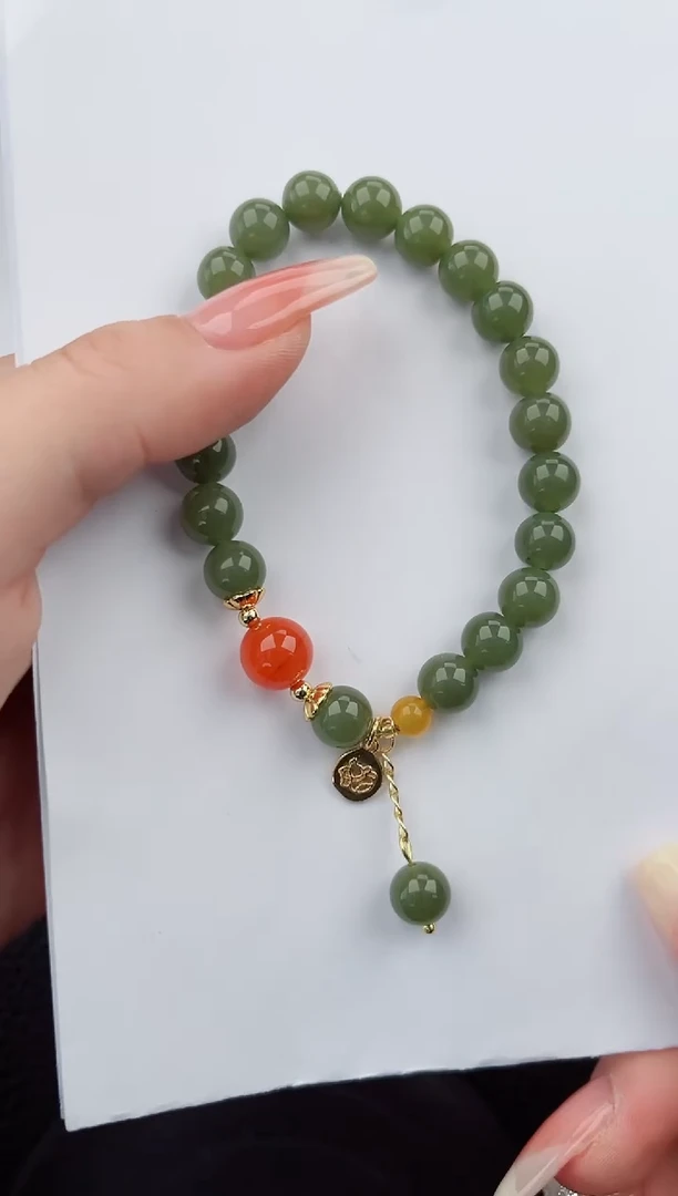 【闪购商品】和田玉手链未镶嵌99微色差T555