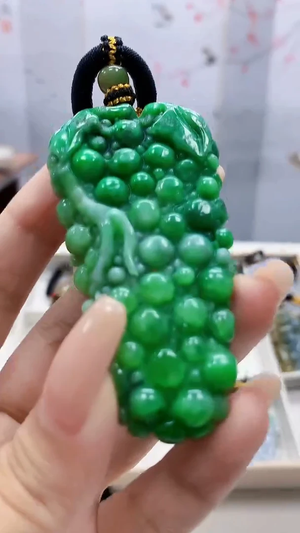 定制翡翠未镶嵌5060xx-毛货挂件91