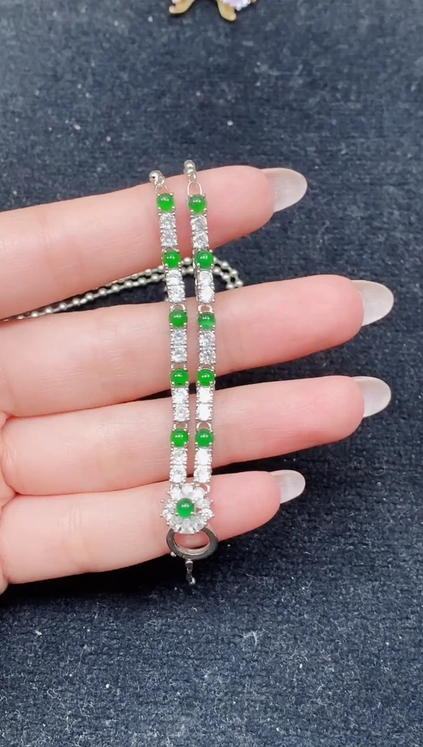 颈饰未镶嵌翡翠天然A货翡翠 保A保真