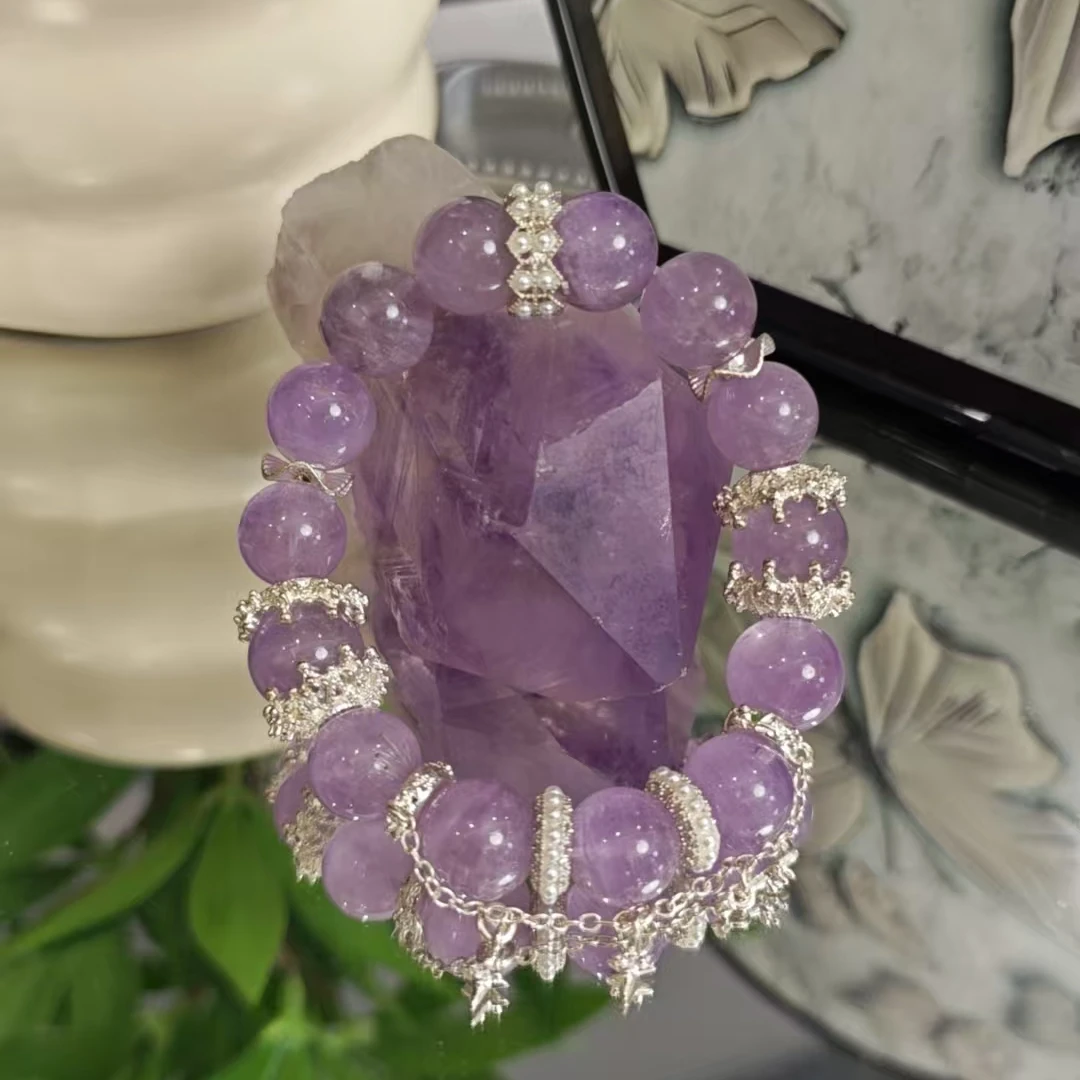 【紫水晶设计款】天然水晶 紫兔毛薰衣草紫 多样性发其一（默认微瑕）