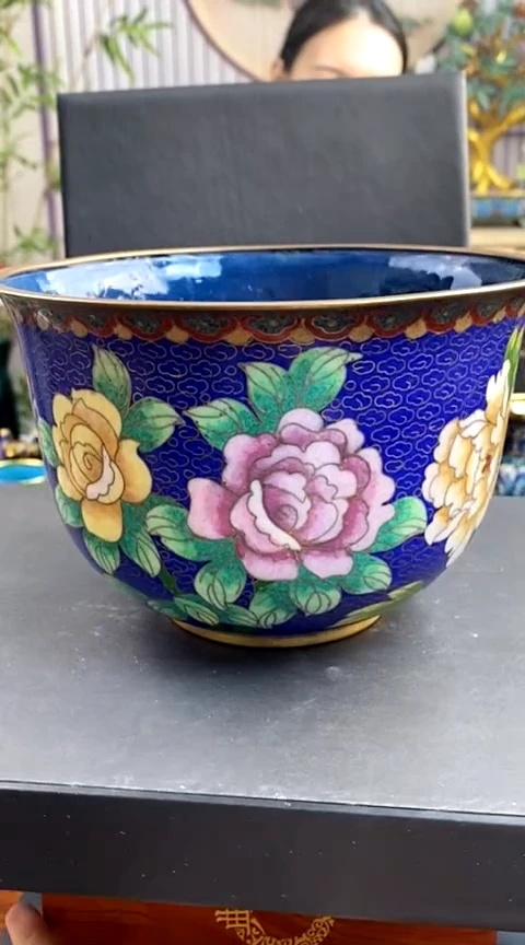 【闪购商品】非遗技艺 景泰蓝花卉碗
