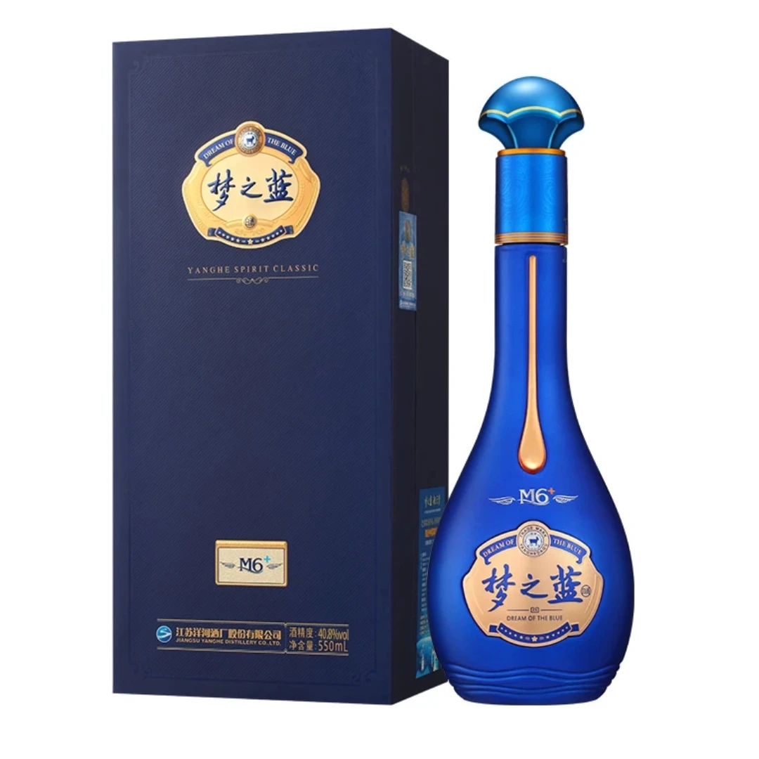 洋河【老李选酒】梦之蓝M6+绵柔型白酒 550ml×4原箱装 40.8度550