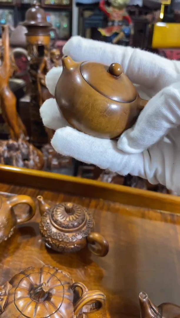 木小叶黄杨小件素面壶