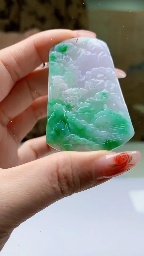 【闪购商品】定制翡翠未镶嵌4688ty-毛货挂件47