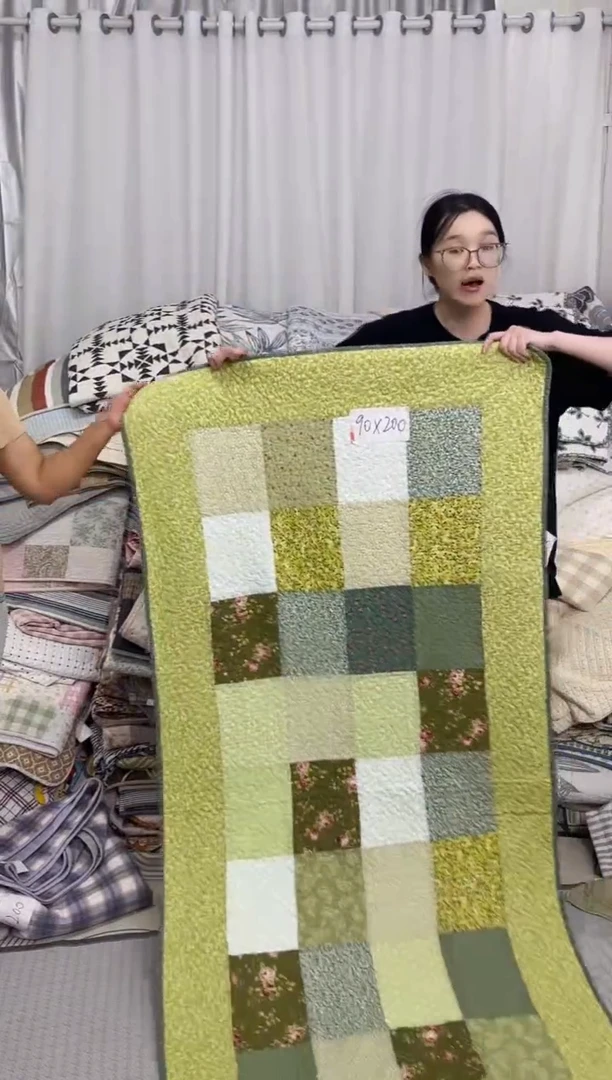棉90*200深绿百家被