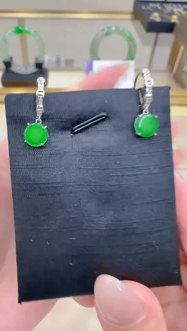 【闪购商品】翡翠耳饰银S925镶嵌团购多样性发一件