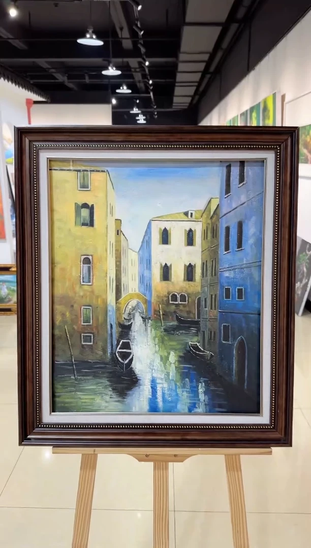 精品手绘油画作品《风景》50*60内框发