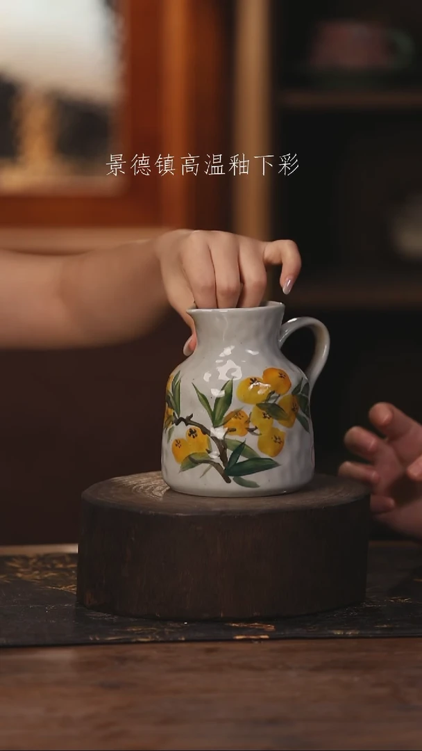 陶瓷景德镇高温釉下手绘陶瓷070
