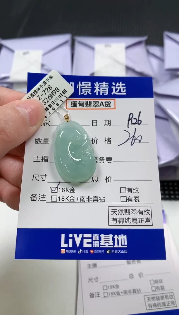 颈饰18K金镶嵌翡翠大***宝33