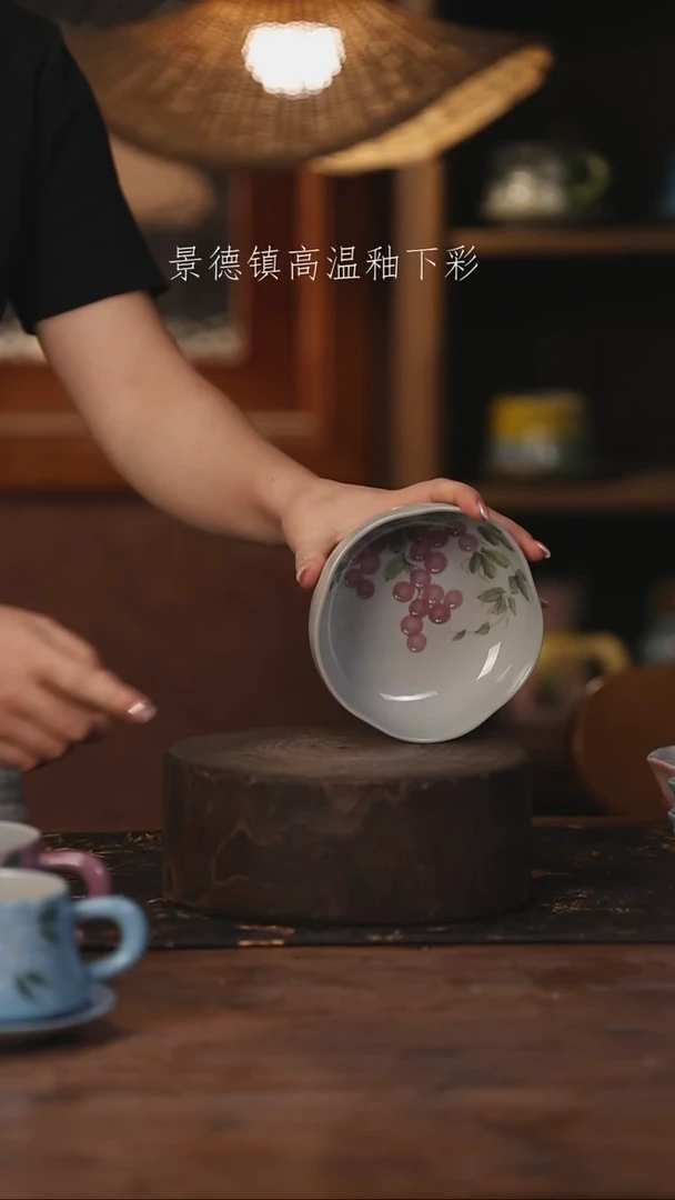 陶瓷景德镇高温釉下手绘陶瓷411