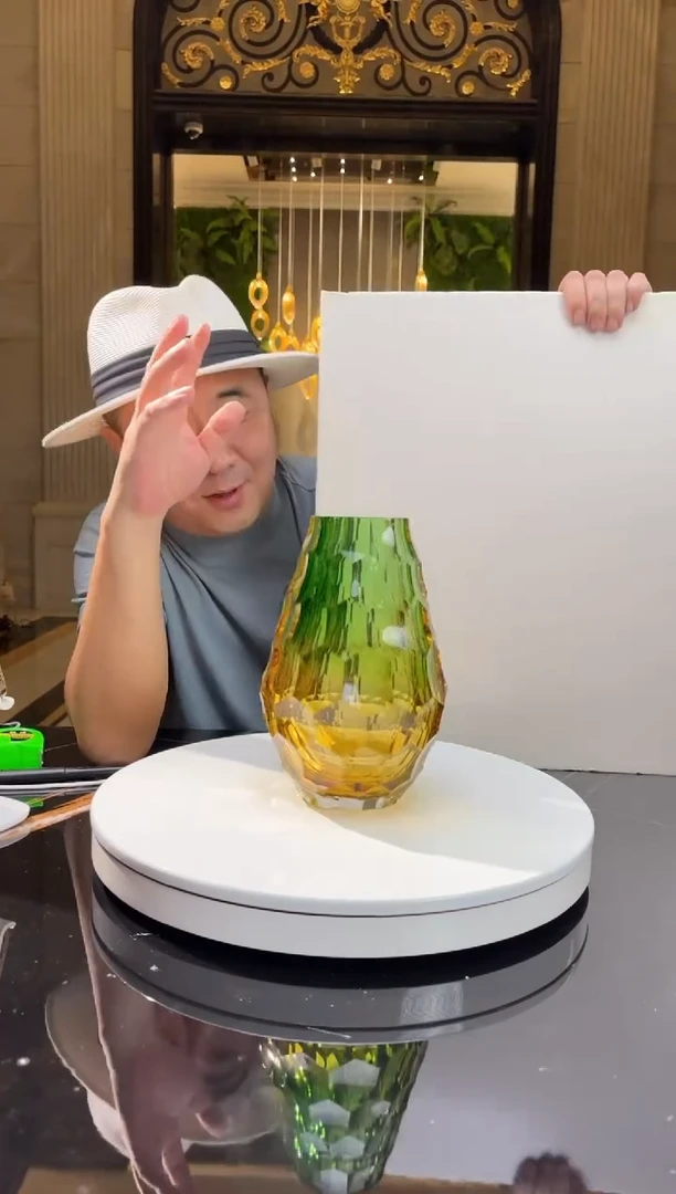 【闪购商品】茶宠AJ06036茶金祖母绿艺术花器