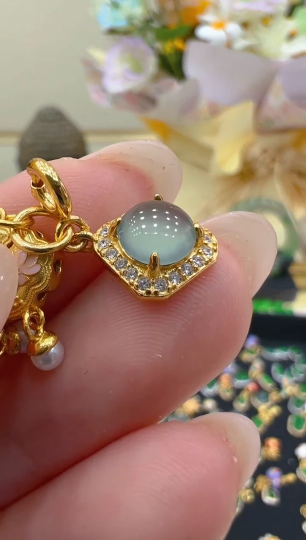 翡翠银S925镶嵌吊坠(不含链)团购多样性发一件