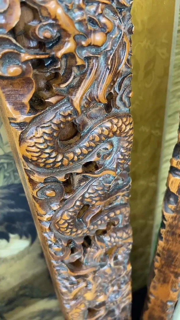 鸡翅木类成套家具龙凤1.2米剑