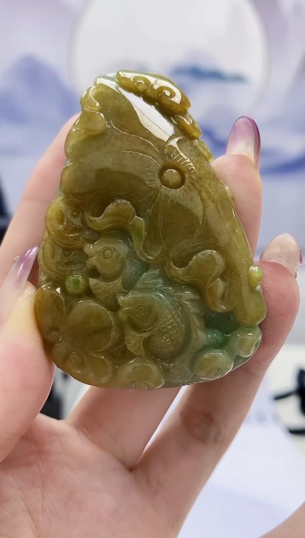 定制翡翠未镶嵌5159jw-毛货挂件61