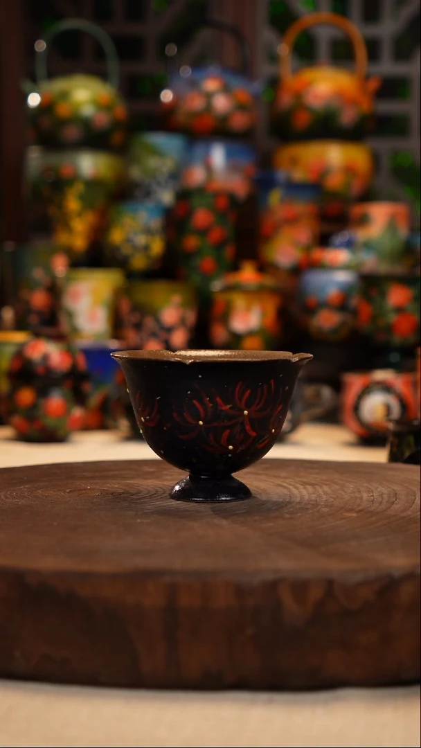 紫砂 油画釉下彩手绘