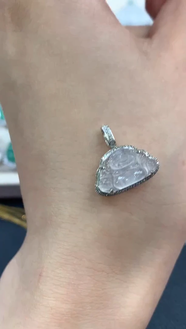 【闪购商品】翡翠吊坠(不含链)18K金镶嵌 B14