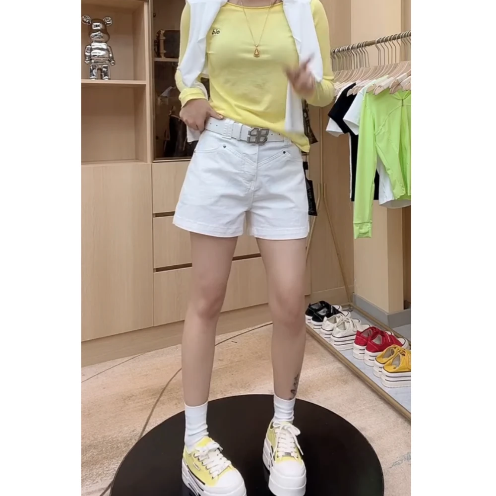 2025夏季新款高腰显瘦大码阔腿显瘦新款牛仔短裤