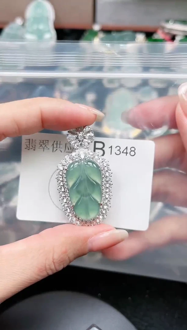 【闪购商品】翡翠颈饰未镶嵌1348赠皮绳