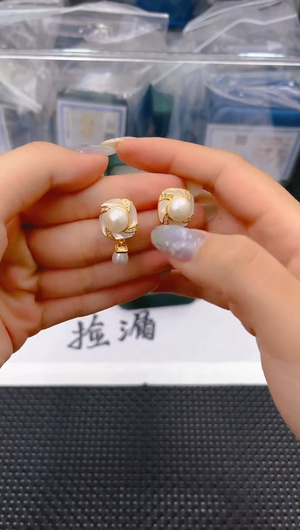 未镶嵌淡水珍珠耳饰ed1341