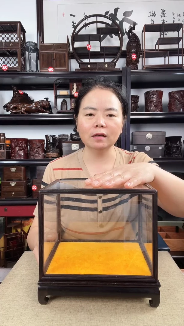 木玻璃罩3号老李红木工艺品