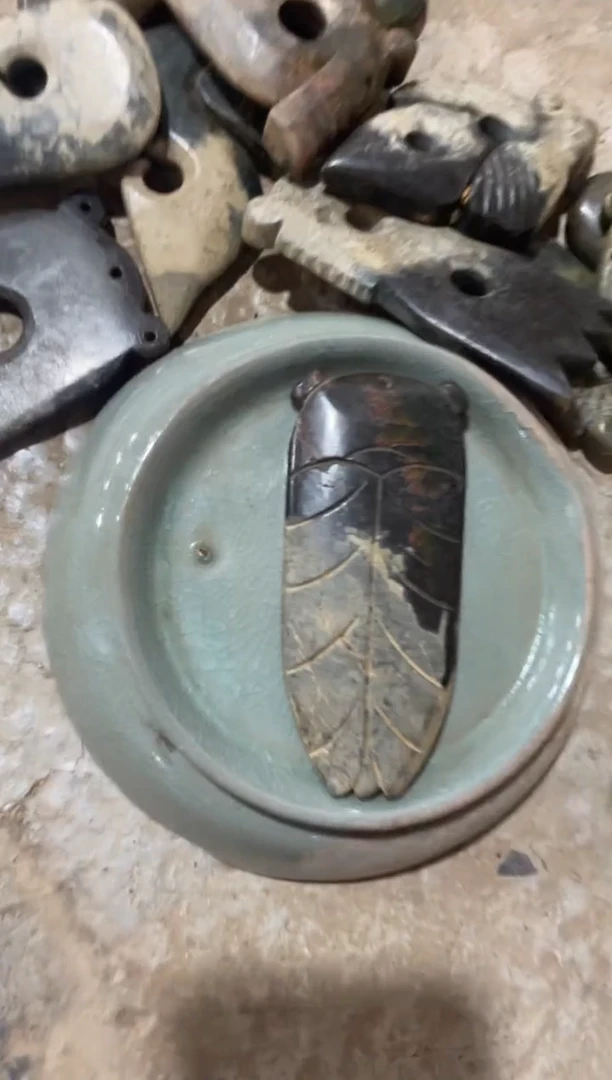 瓷片手工，手绘，陶瓷