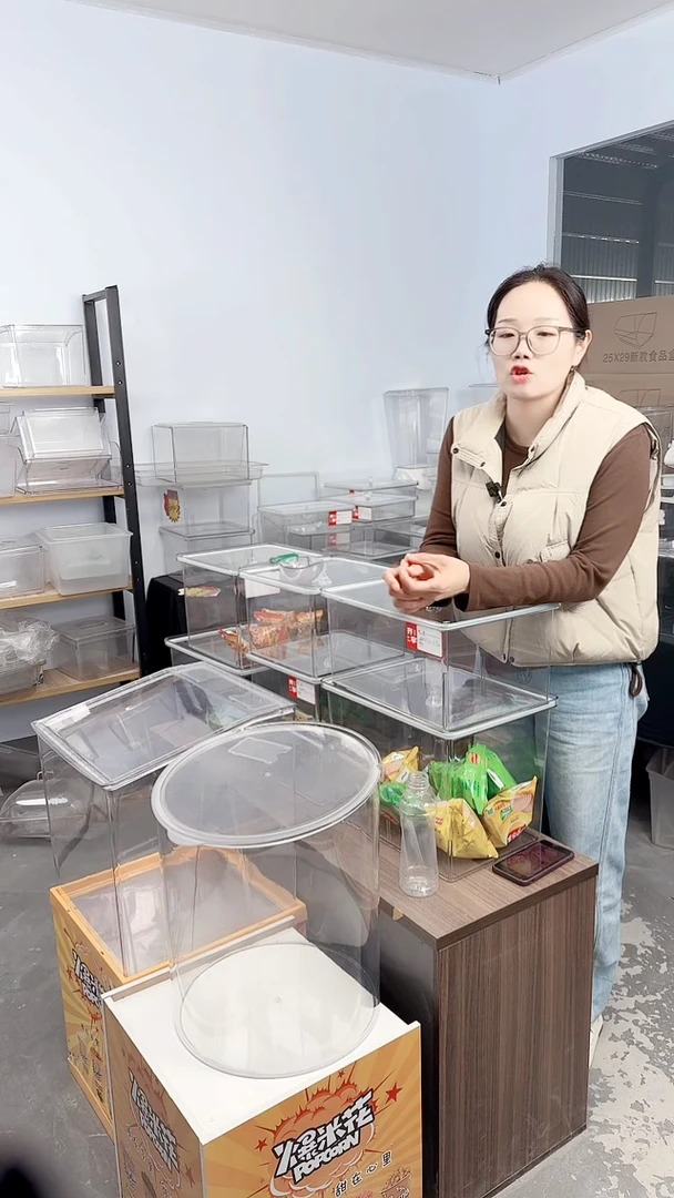 钢化玻璃盖子款爆米花圆桶2个+底座铲子1 物流自提