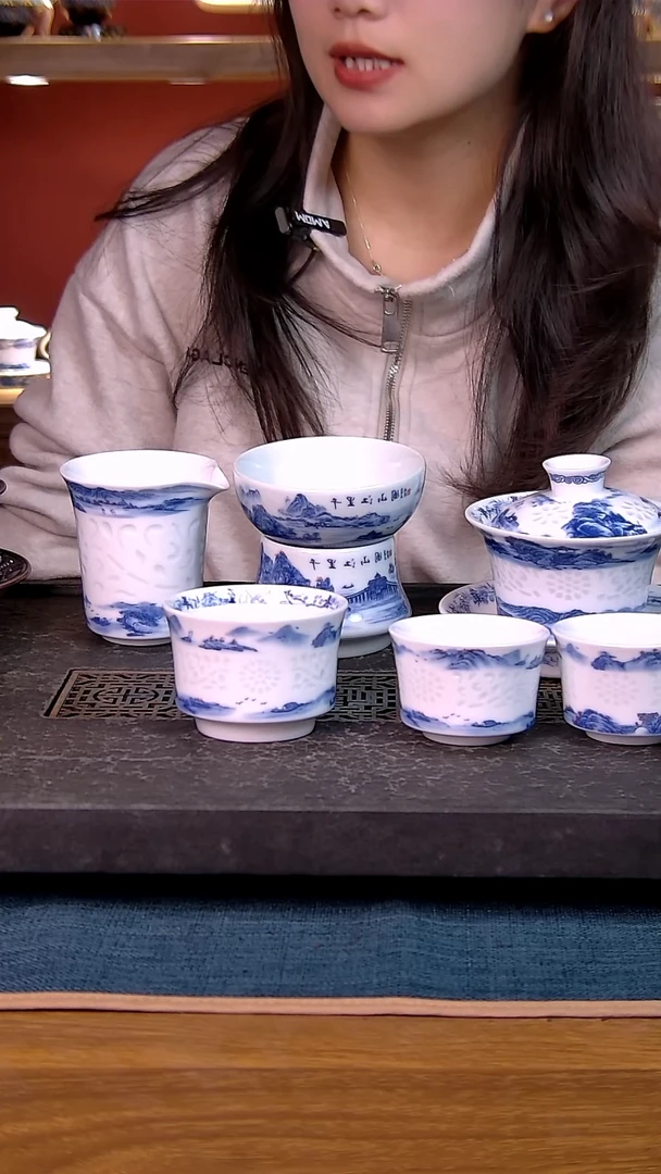 喂****下简装家用款6件套 白瓷陶瓷茶具