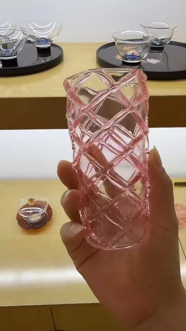 玉见熏金玻璃绿茶杯