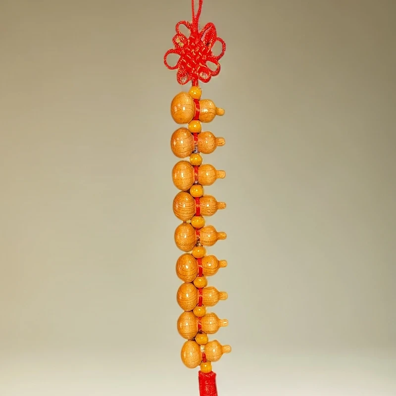 桃木福禄葫芦挂件多子多福挂件一对