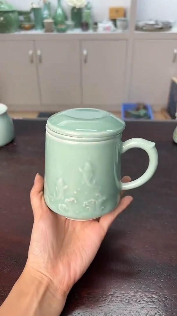 龙泉云间青瓷小米茶器