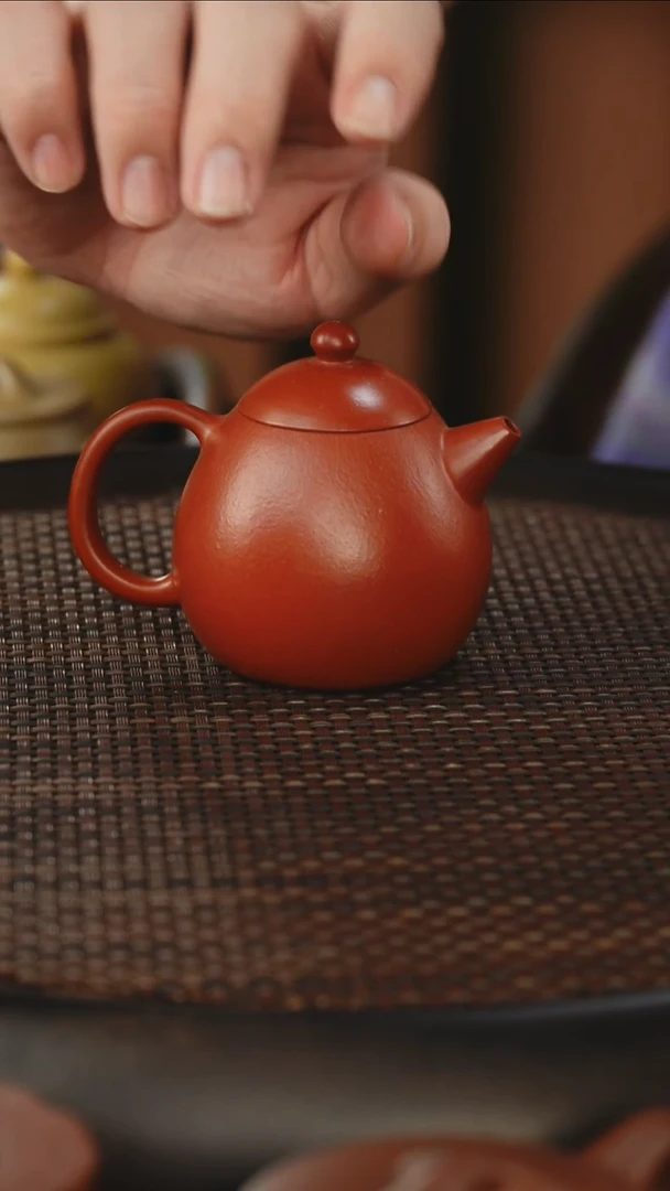 茶壶紫砂龙蛋 朱泥