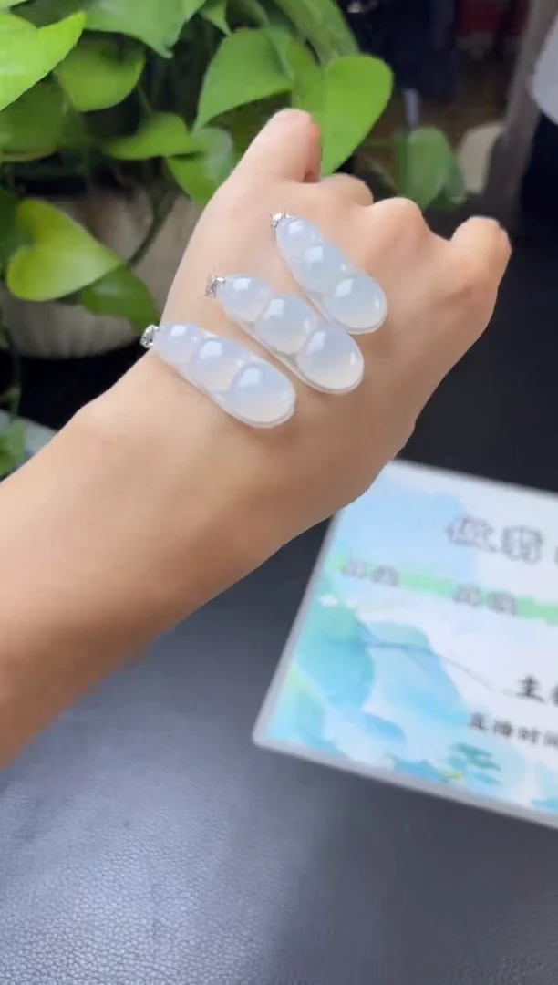 18K金镶嵌挂件翡翠多样性发一件CH140