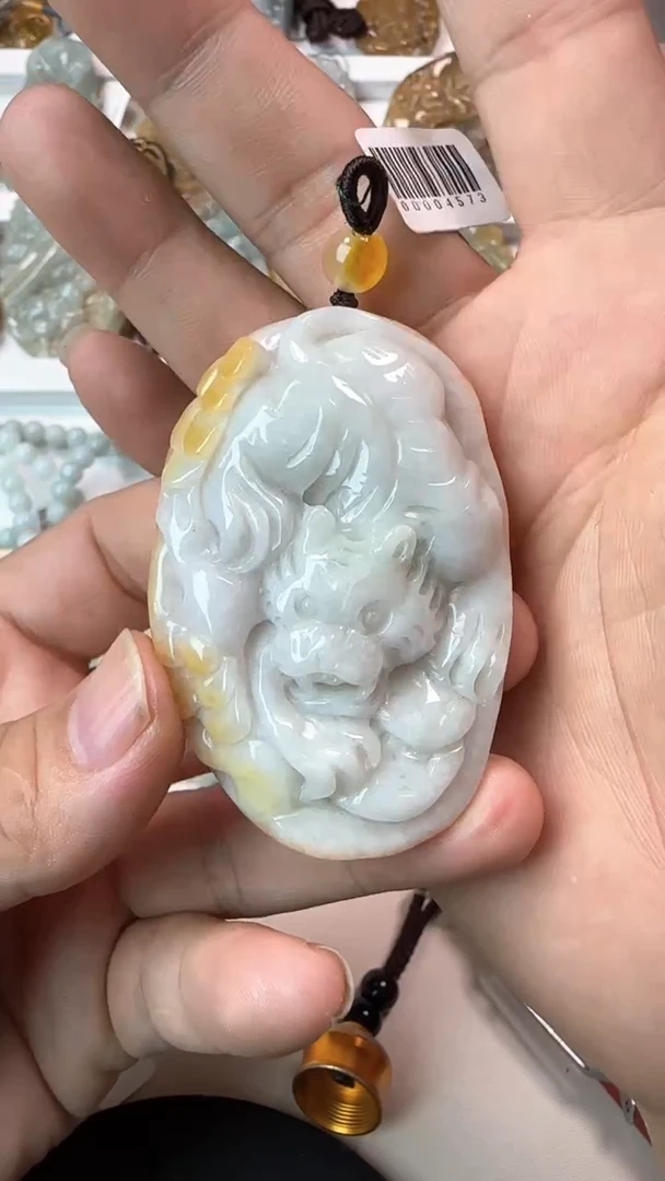 吊坠(不含链)未镶嵌翡翠天然缅甸A货翡翠（下山虎）
