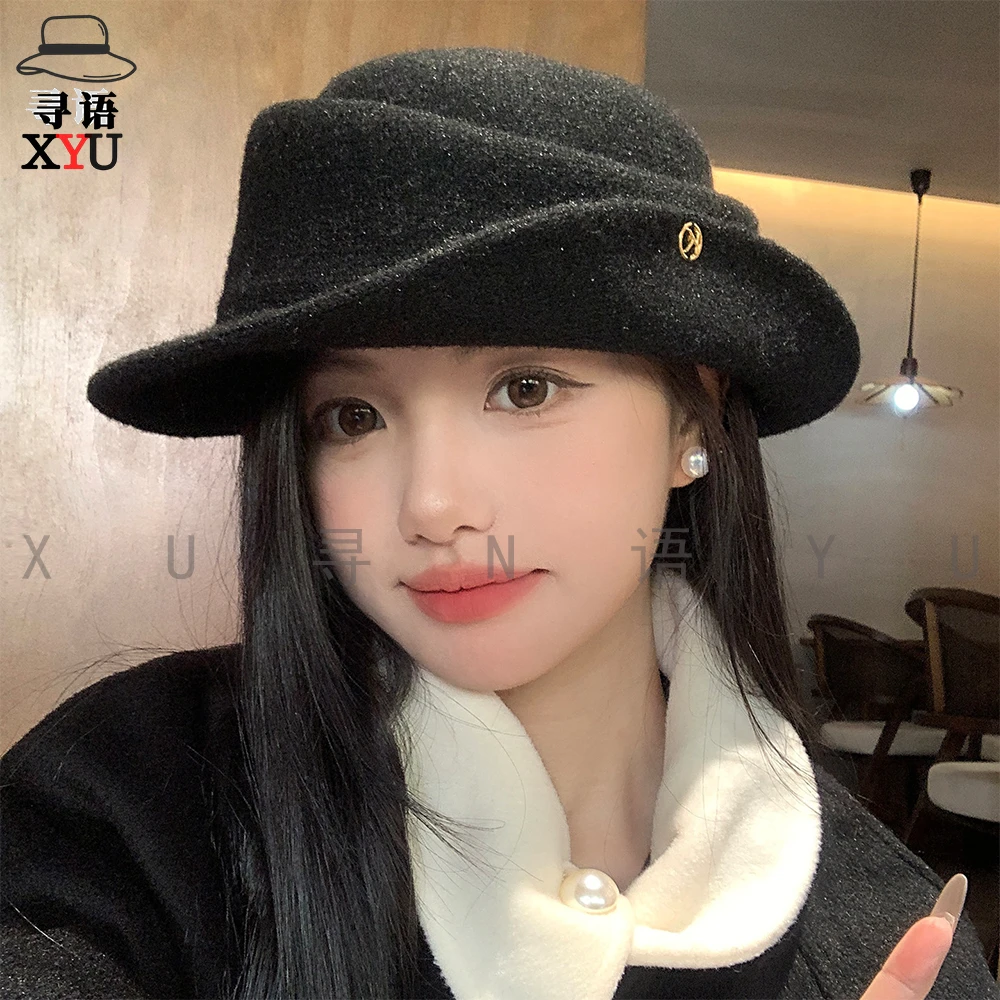 贝雷帽女款2025新款爆款秋冬新款毛呢洋气贝雷帽百搭女网红款帽子
