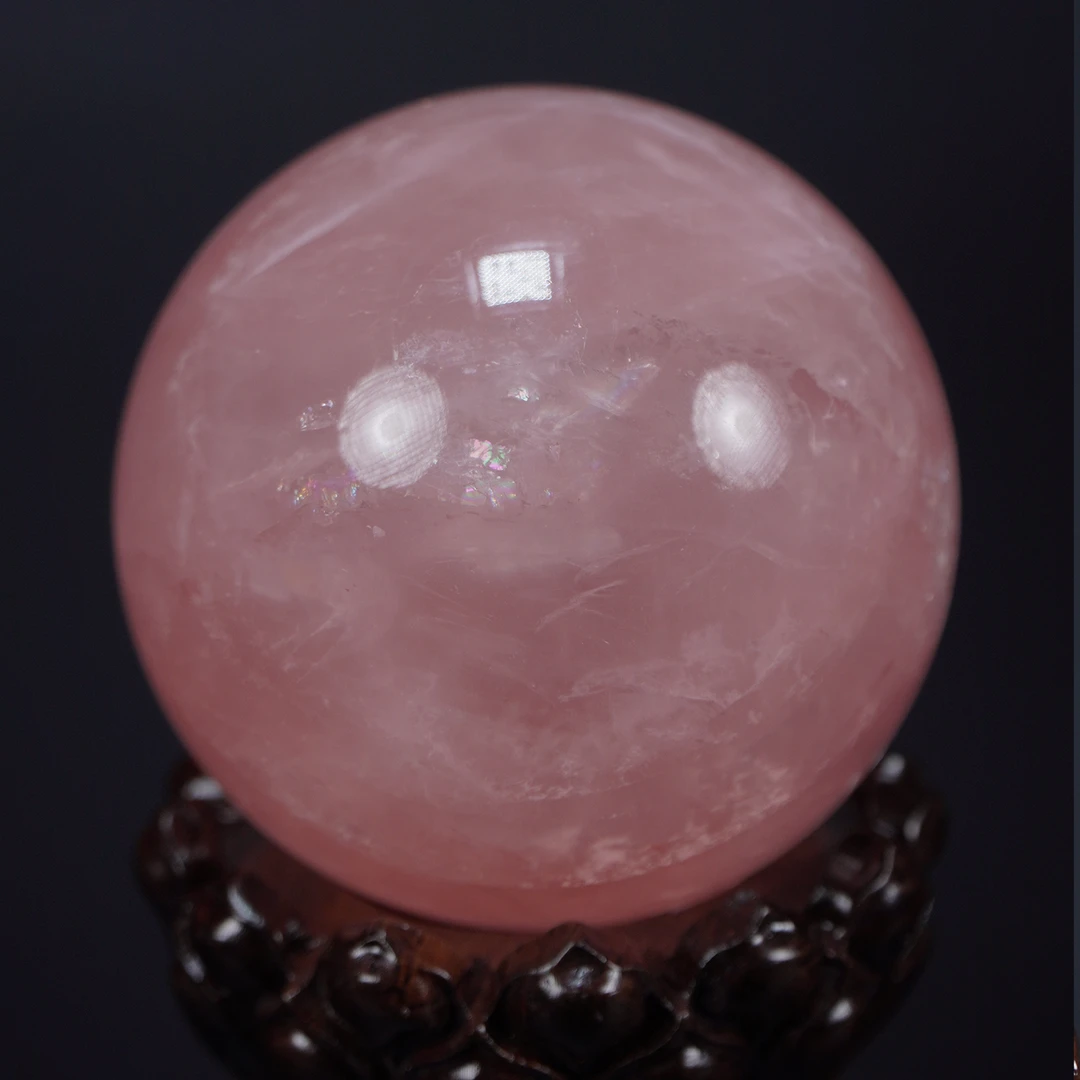 天然水晶球  粉水晶球天然粉水晶球摆件