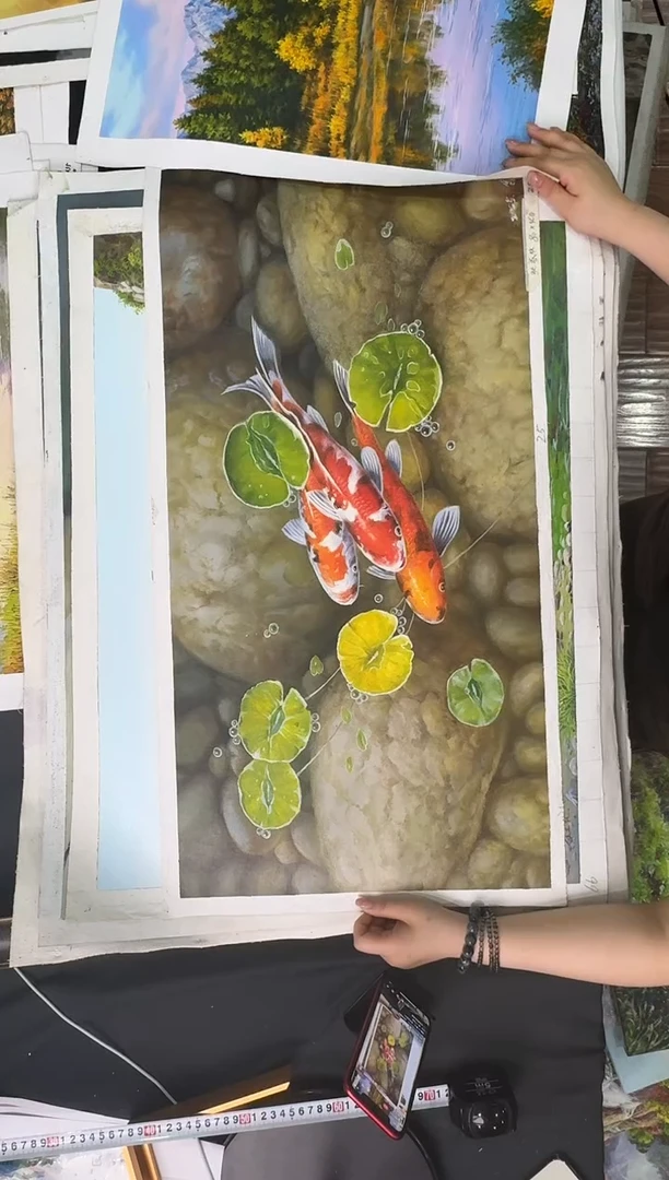 油画【原创·保真·带证书】朝鲜画家纯手绘油画--顺丰包邮--