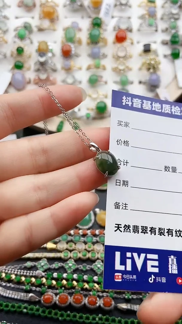【闪购商品】翡翠颈饰银S925镶嵌11111